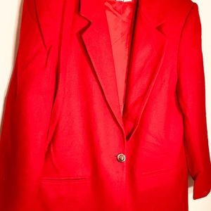 Sag Harbor blazer size 14 red wool blend
